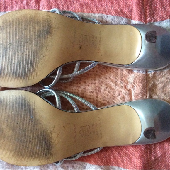 Nina silver kitten heel strappy sandals - Picture 2 of 3